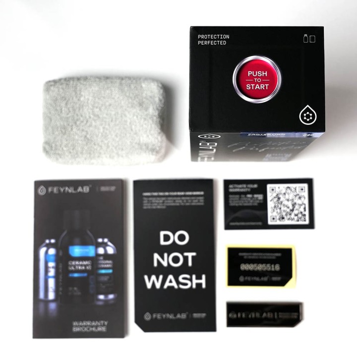 Obsah balení keramické ochrany FEYNLAB Ceramic V3