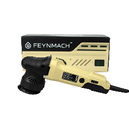 Profil kompaktní 75mm excentrické leštičky FEYNLAB FEYNMACH V3 DA MINI s originálním prodejním balením.