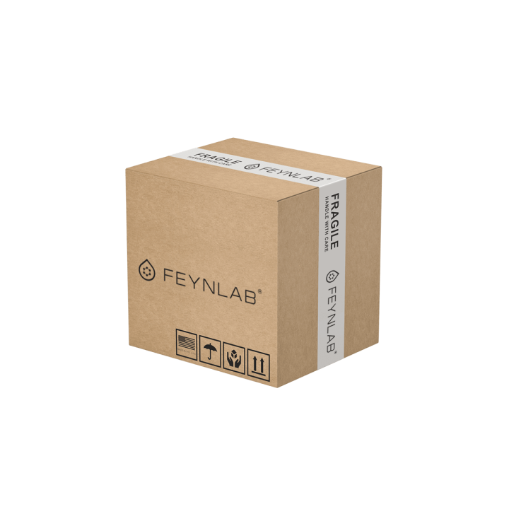 Ochranný přepravní karton s bezpečnostní páskou FEYNLAB, obsahující velkoobchodní sadu 12 kusů litrového čističe APC.