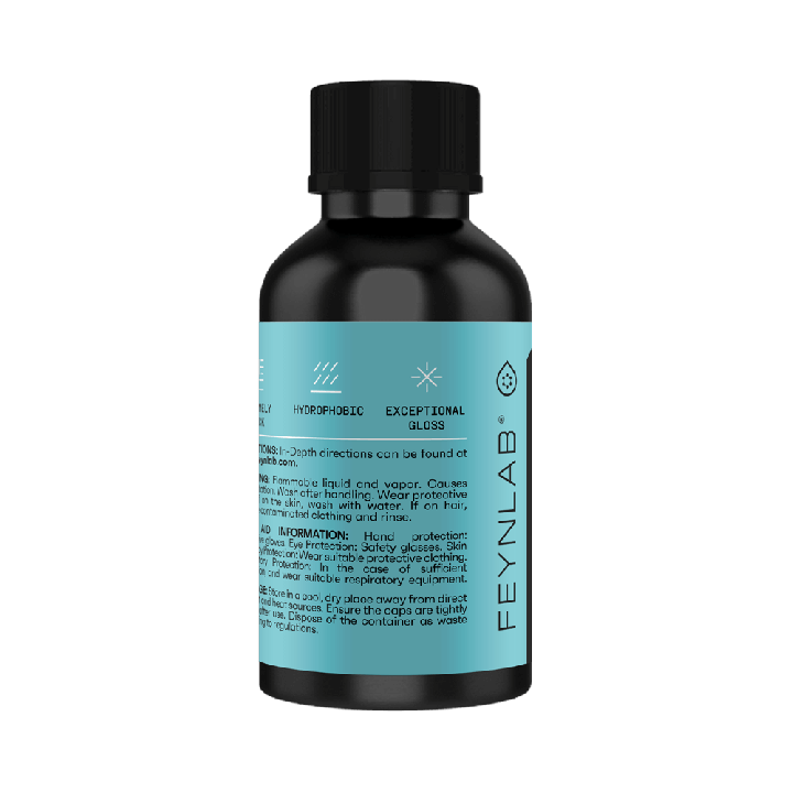 Keramika na auto FEYNLAB The Original Ceramic - detail etikety zdůrazňující extrémní hydrofobitu a výjimečný lesk